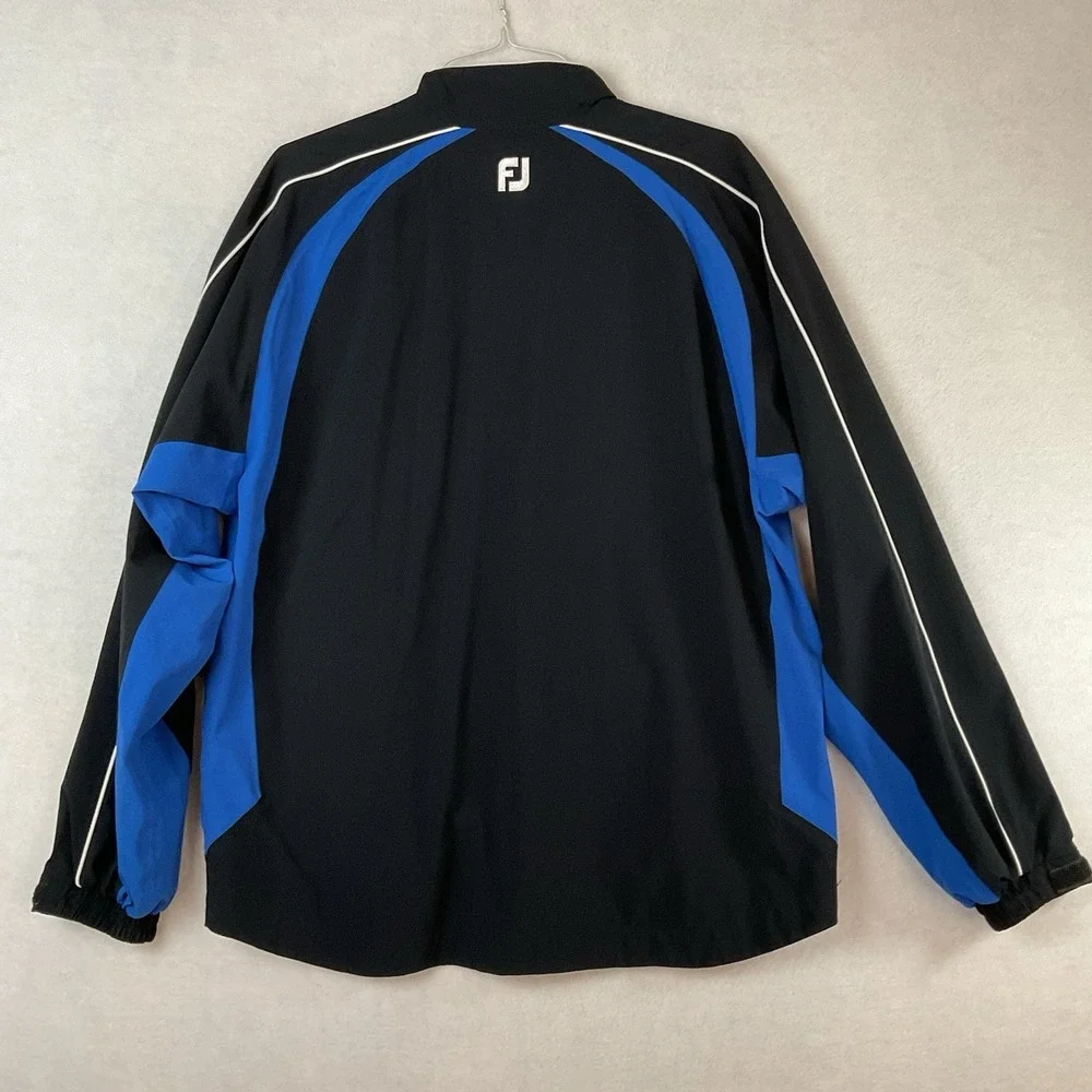 FootJoy DryJoys‎ Tour Collection Windshirt Mens L Black 1/2 Zip Pullover READ